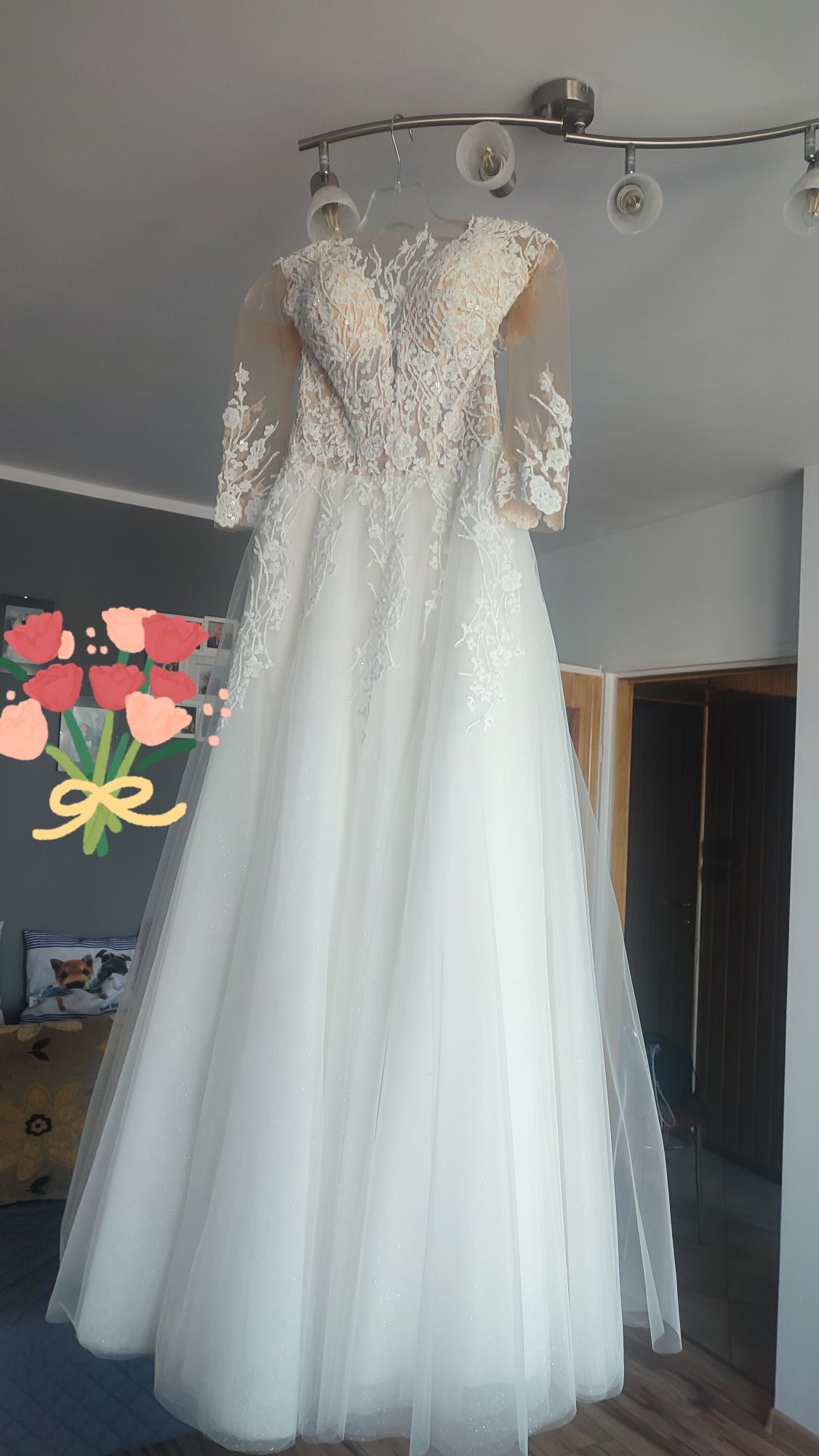 Suknia ślubna w stylu Princessa rozmiar xs 167+5cm opcas