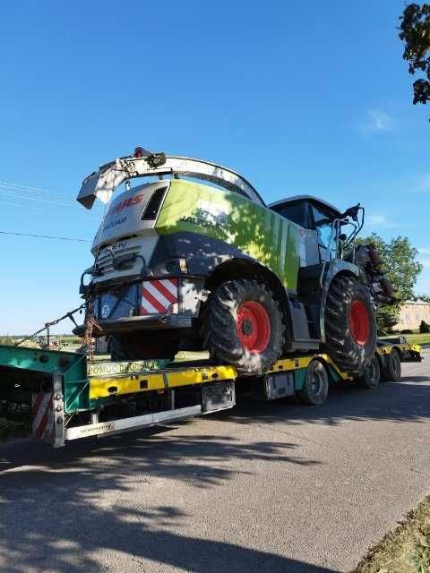 Transport maszyn budowlanych, rolniczych, palet, big bagów, domki