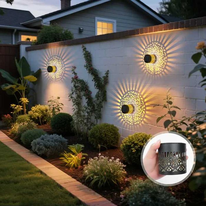 Настінні ліхтарі на сонячній панелі