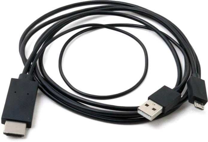 Кабель-переходник Extradigital MHL microUSB (5pin) M, USB M - HDMI AM