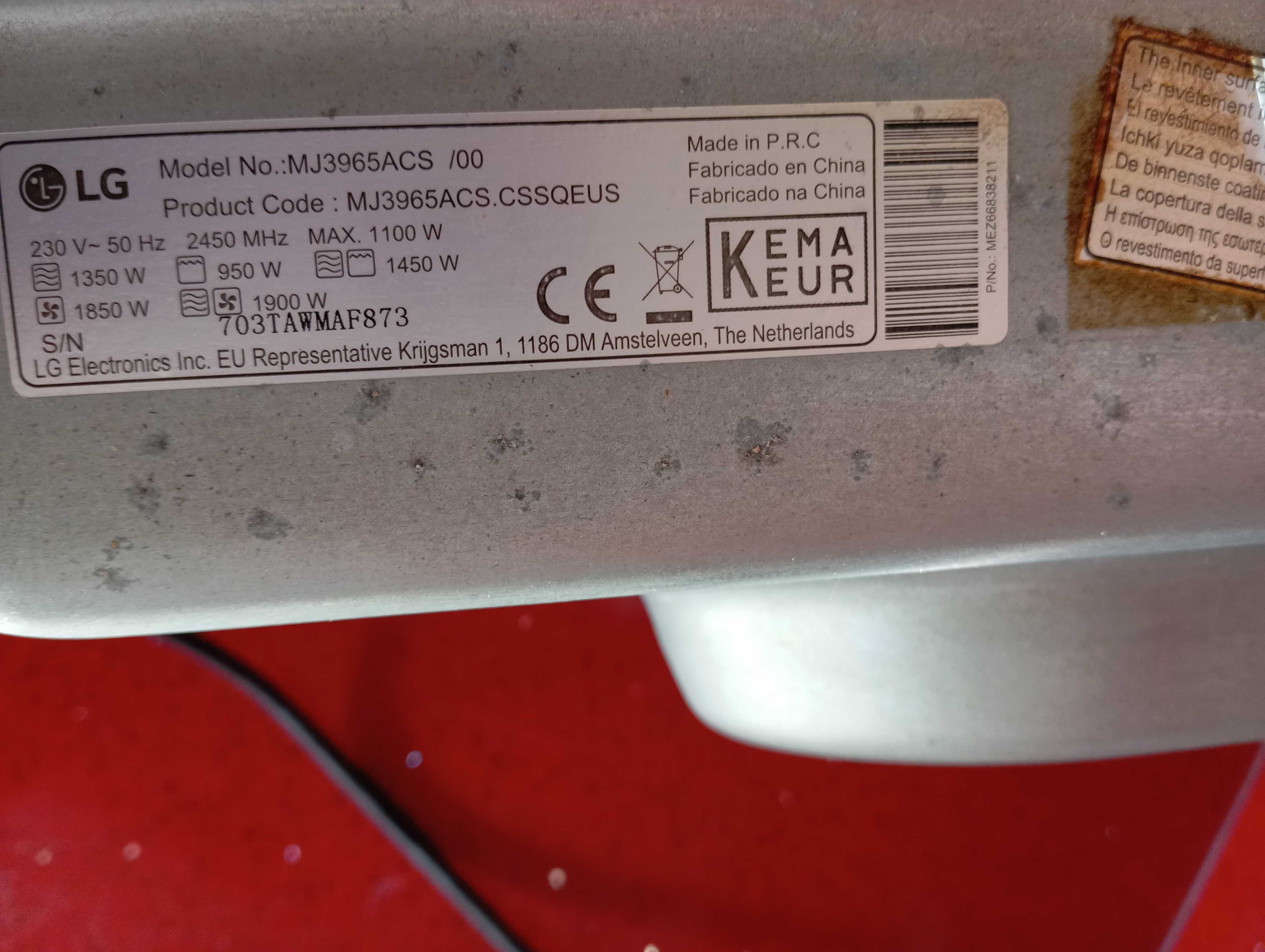 Microondas LG Neochef - Smart Inverter, 39L