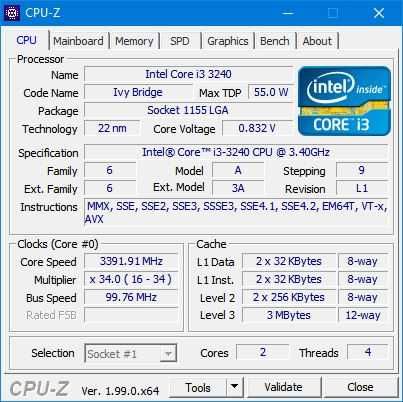 Продам процессор Intel Core i3 3240 (3.4 GHz)