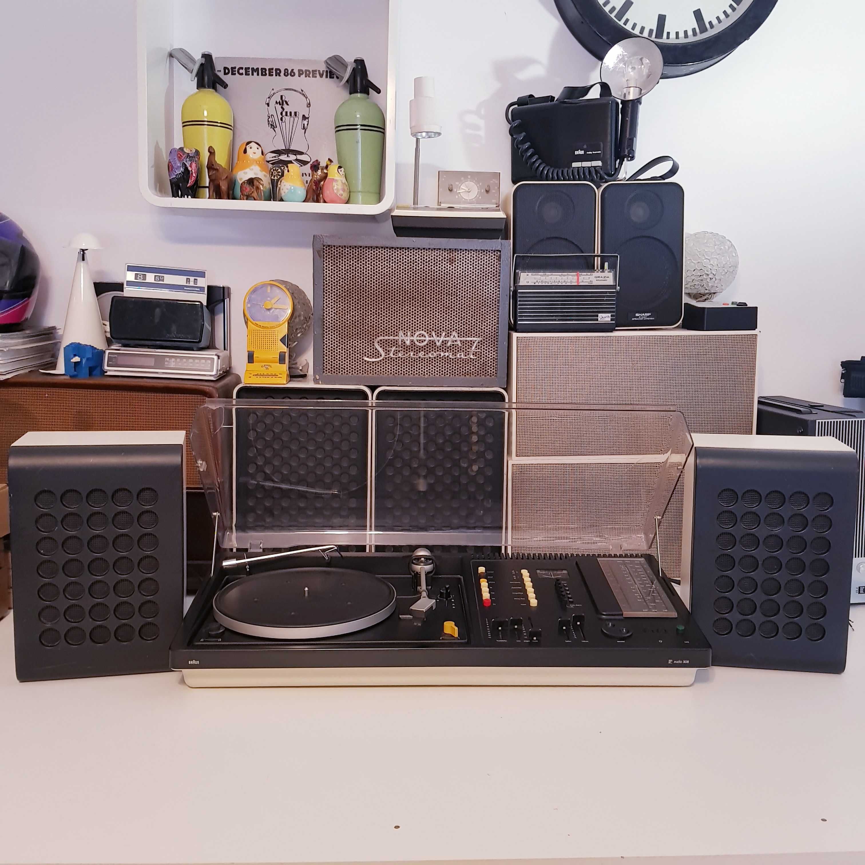 Gramofon Braun Audio 308 + Kolumny - Shure M75MG Type 2