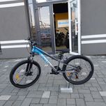 Велосипед Space 24" MARS DD FR,  рама 11" , гірський, синьо-срібний