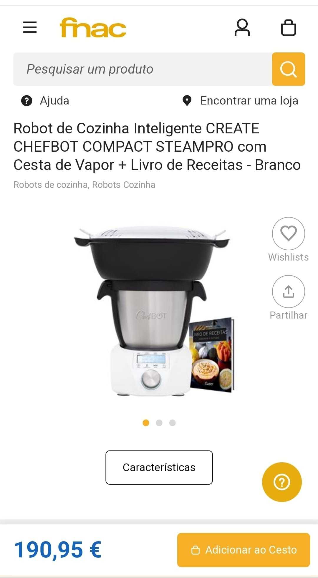 Robot de Cozinha Inteligente Create ChefBot Compact Steam Pro