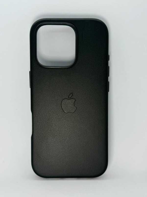 Capa Leather Preta para iPhone 16 Pro - Nova e Embalada