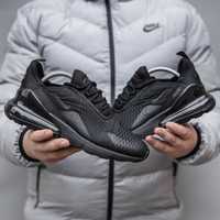 Мужские кроссовки Nike Air Max 270 Black черные Найк сетка летние