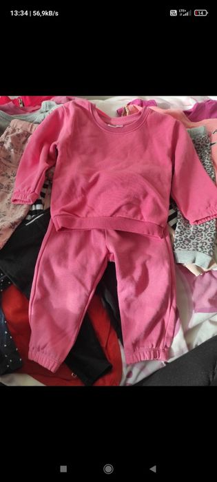 90SZTUK  Wielka paka ubranek dla dziewczynki – rozmiary ok. 74–80