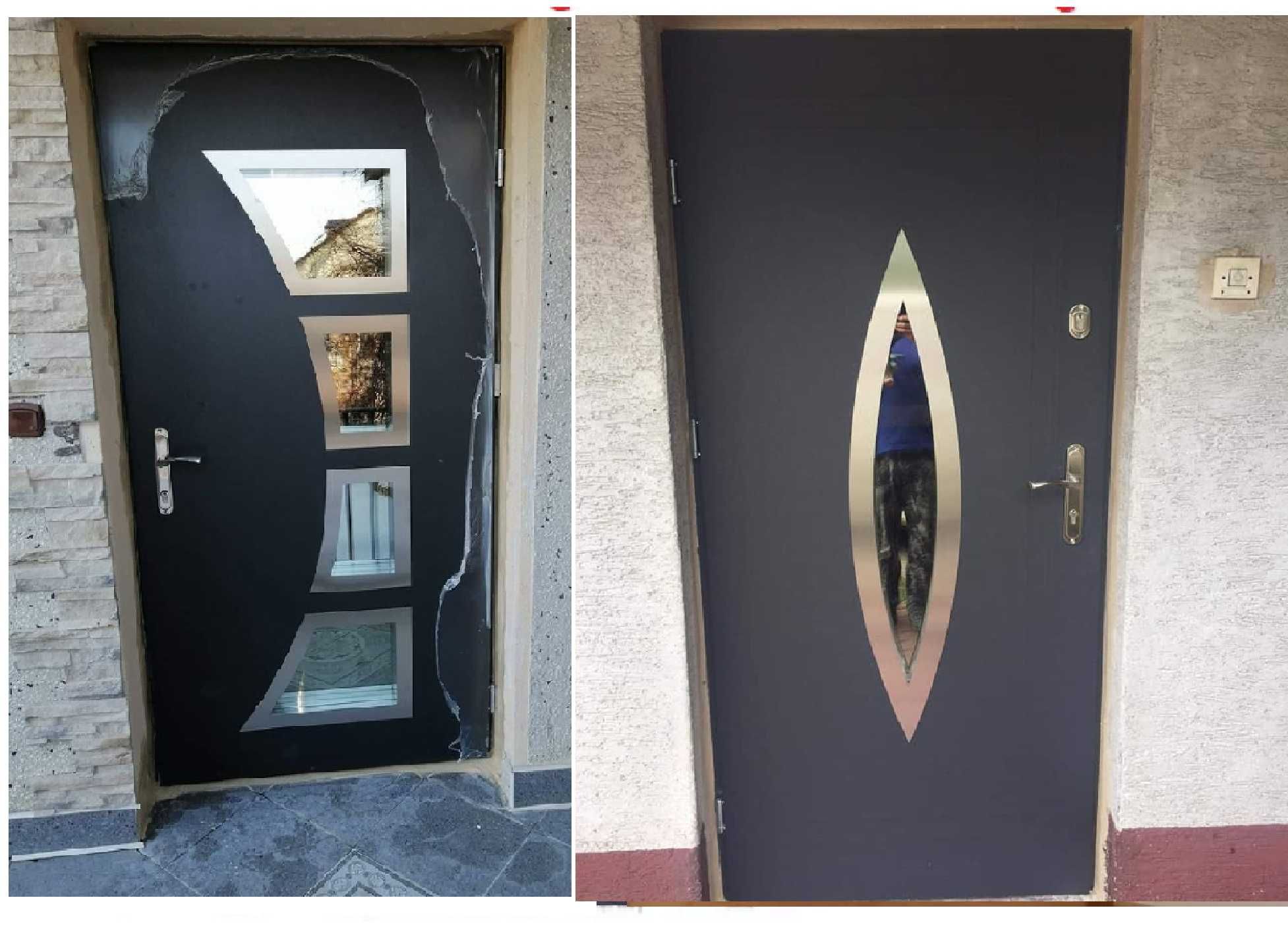 tanie drzwi ZEWNĘTRZNE  metalowe z montażem , antywłamaniowe