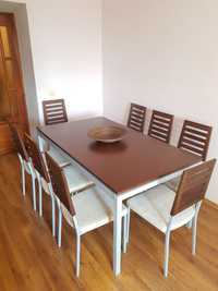 Zestaw Calligaris Włochy stół do jadalni i 8 krzeseł
