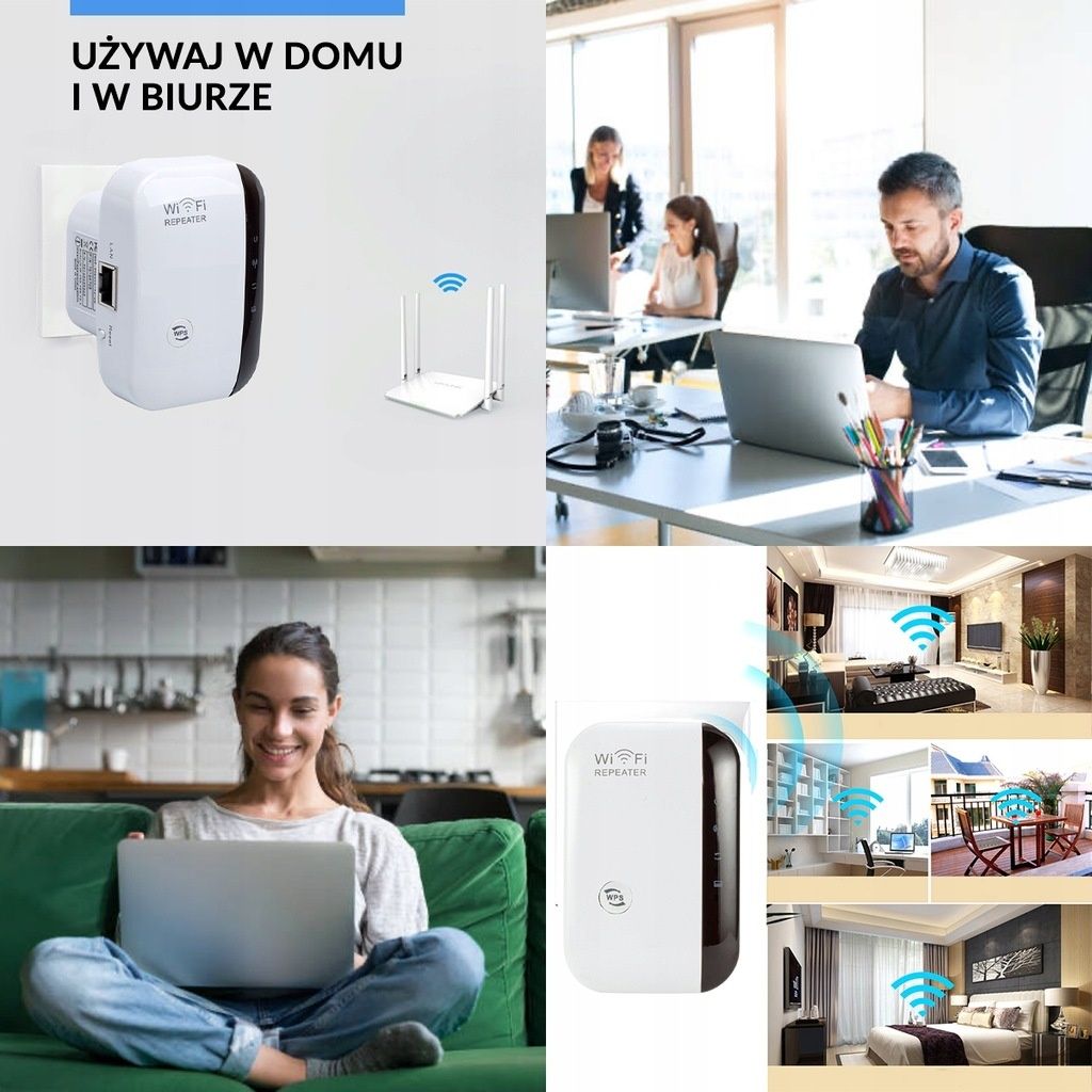 Wzmacniacz sygnału Wi-Fi 300 MB/s Mocny AP point