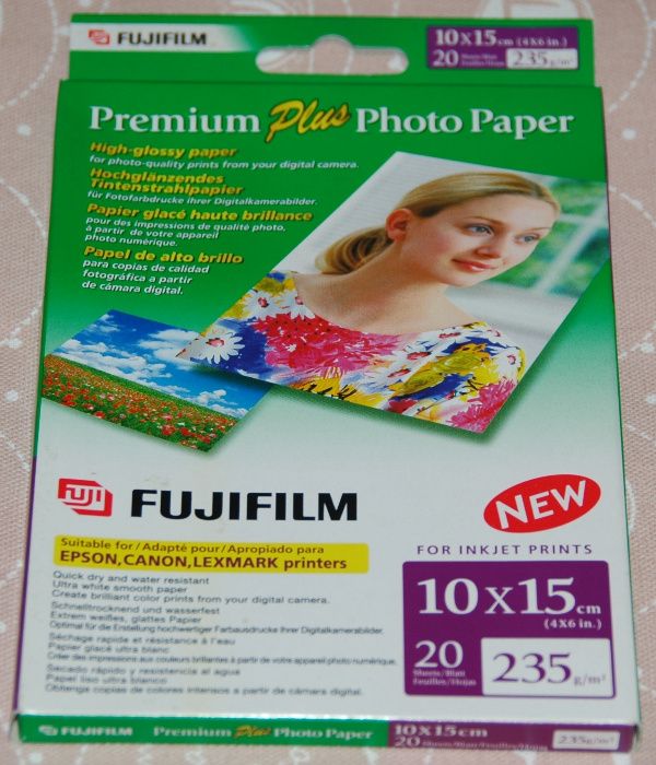 6 embalagens de Papel para fotografia Fujifilm Premium Plus Paper