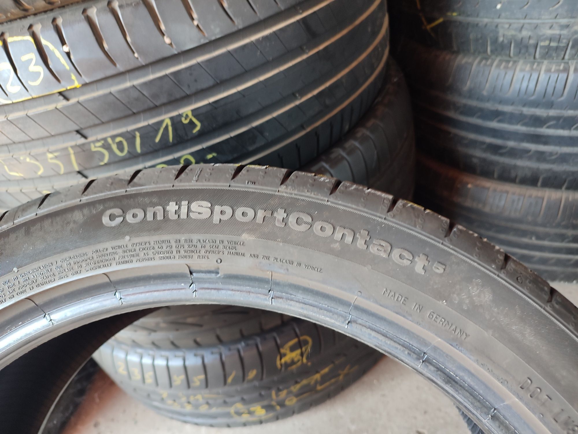 Dwie opony Continental ContiSportContact5 225/45/19 96W