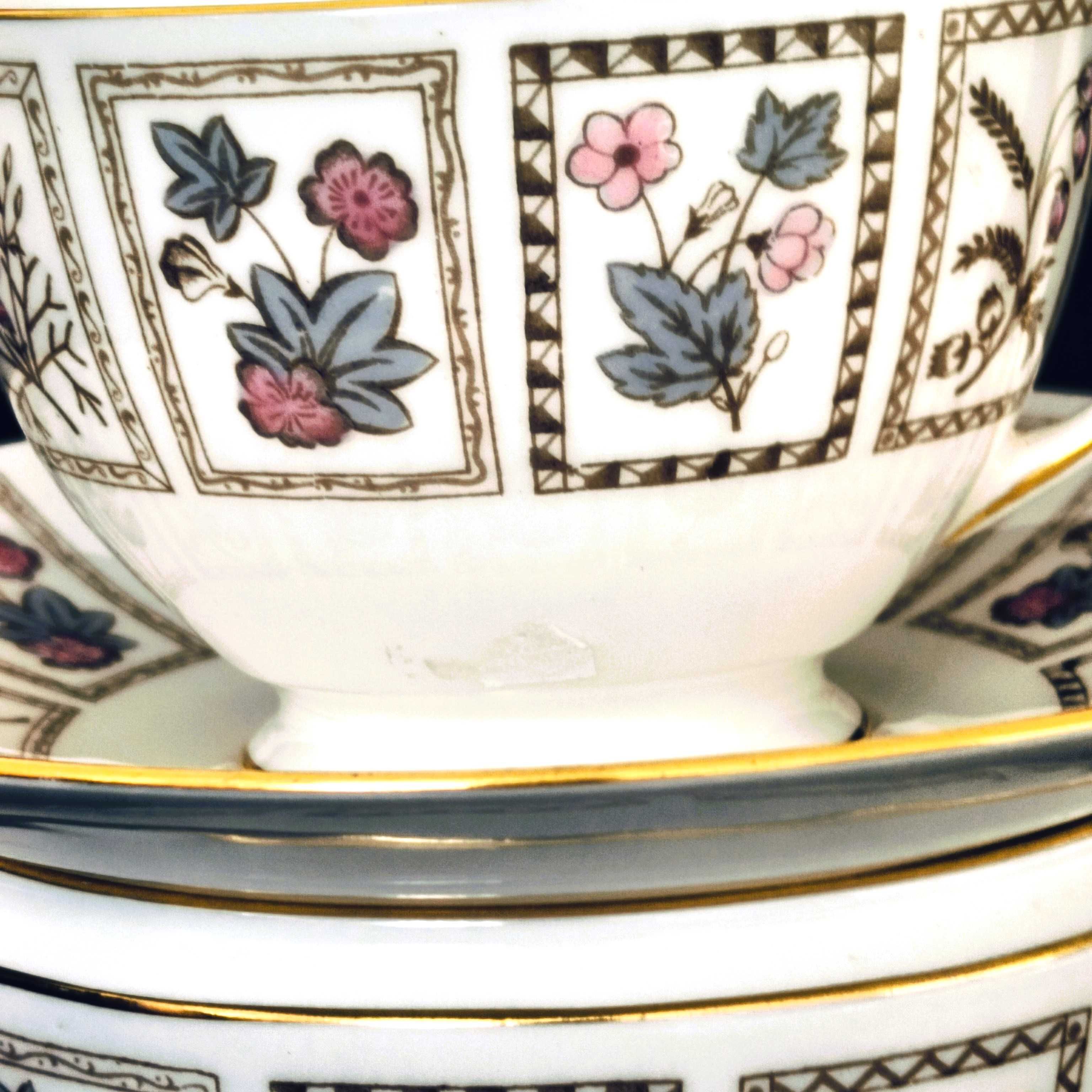**KOMPLET filiżanka cukiernica porcelana Minton vs Doulton