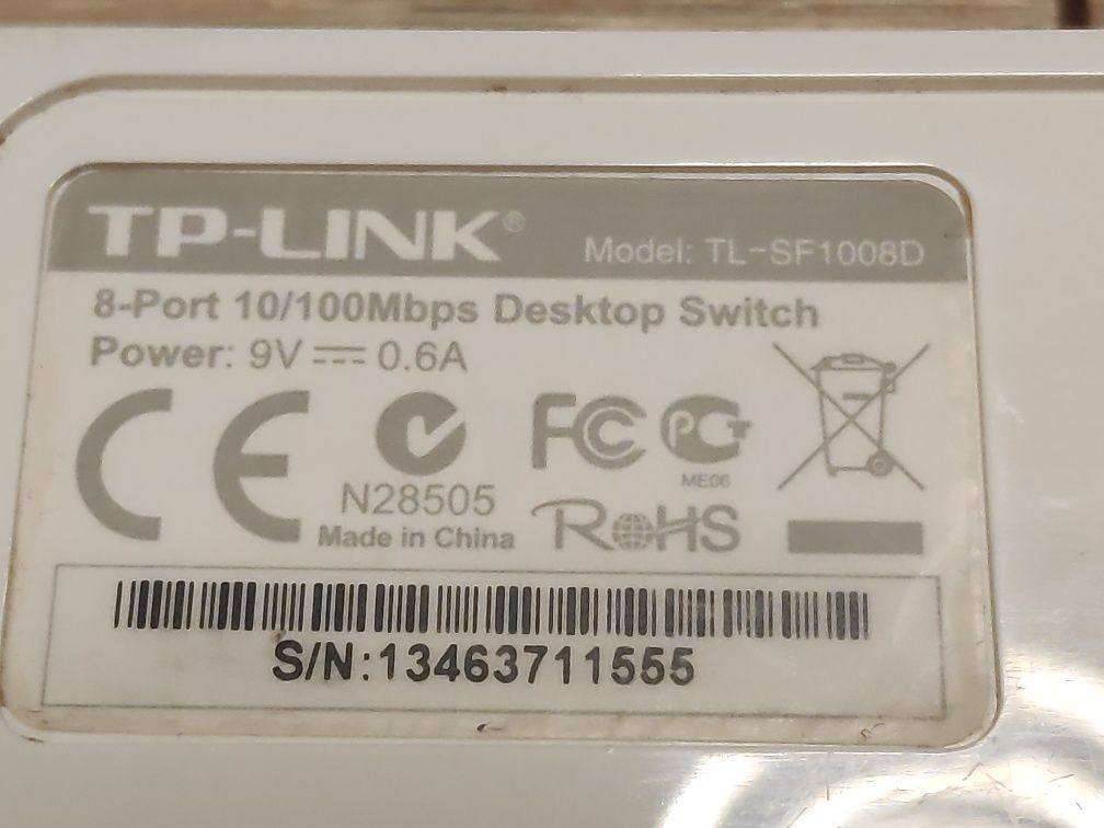 TP-Link SF 1008D switch, przełącznik 8 portowy