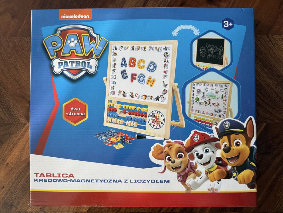 Tablica kredowo magnetyczna z liczydłem Psi Patrol zabawka drewniana