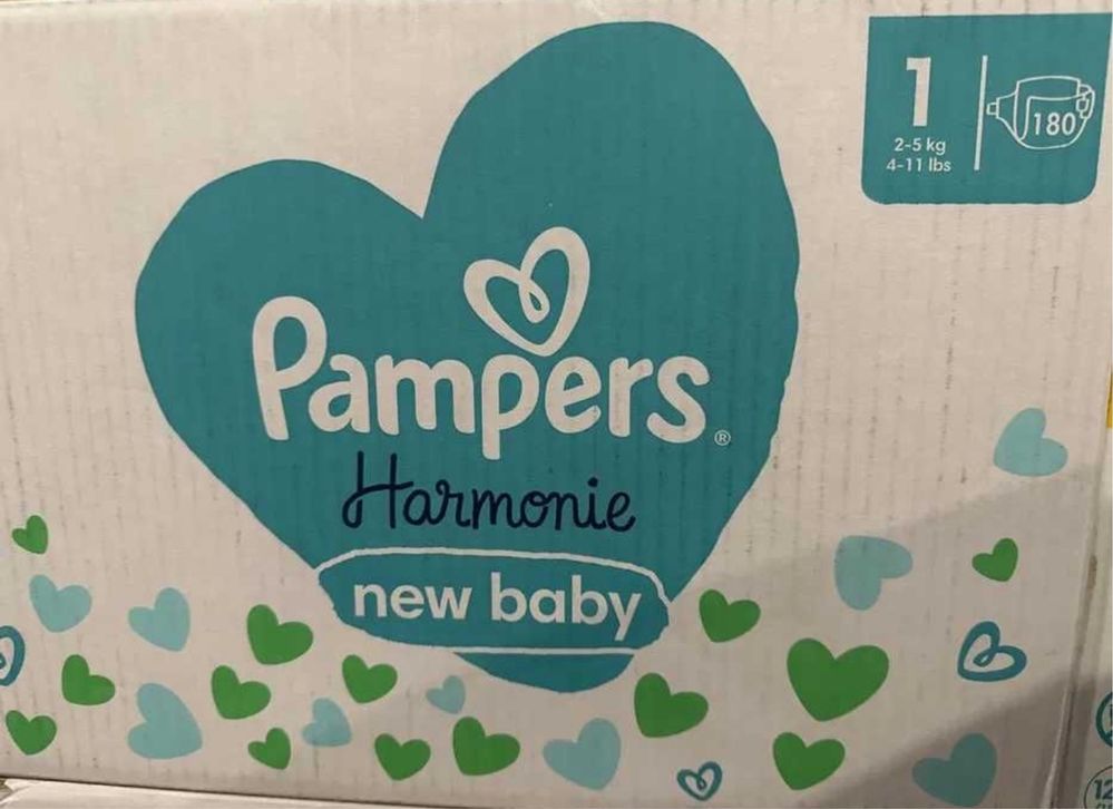 Pampers Harmonie New Born 1 pieluchy 2-5 kg, 180 szt