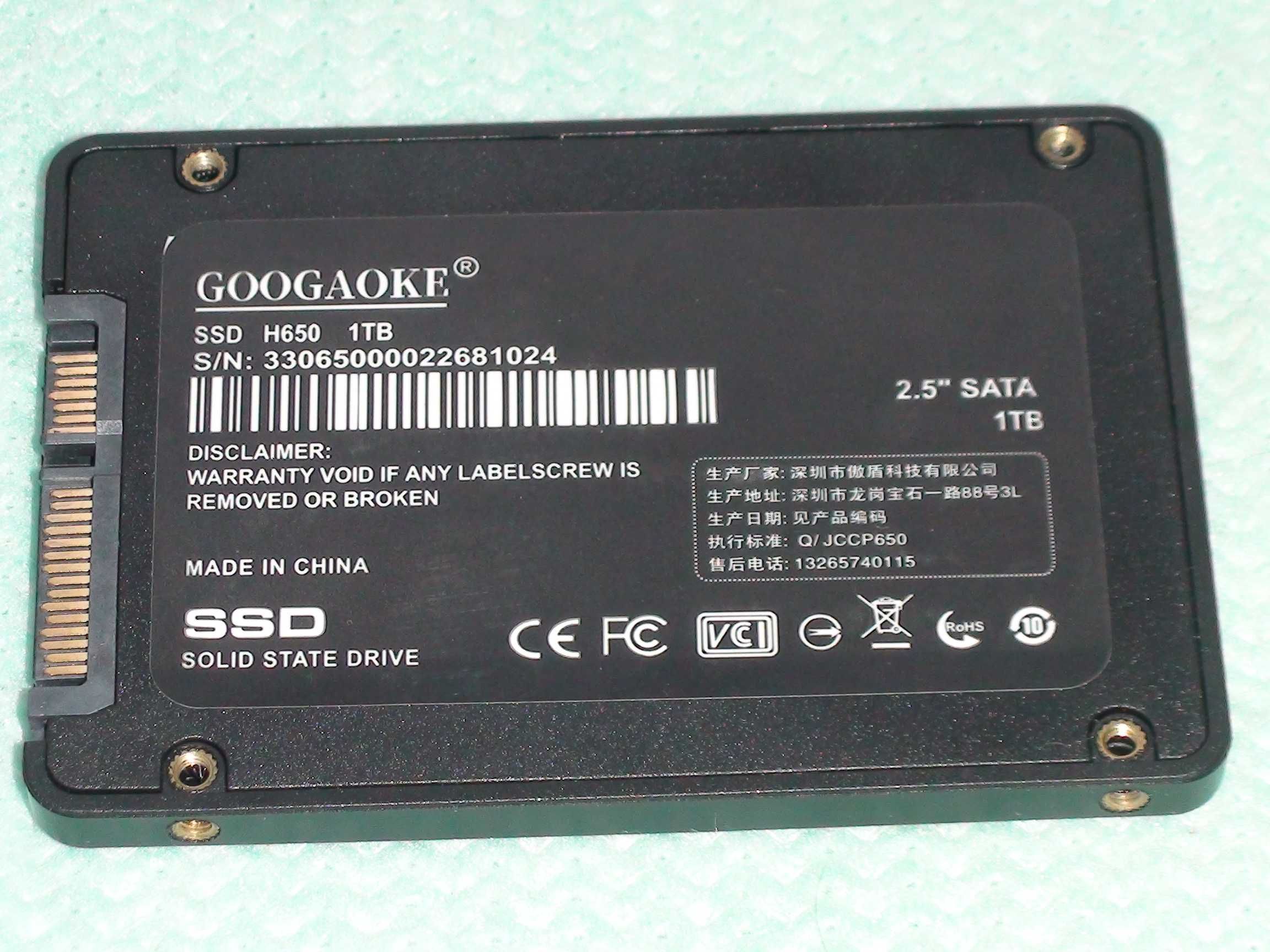 Диск SSD 1 Tb Тб SATA винчестер жесткий диск НОВЫЙ
