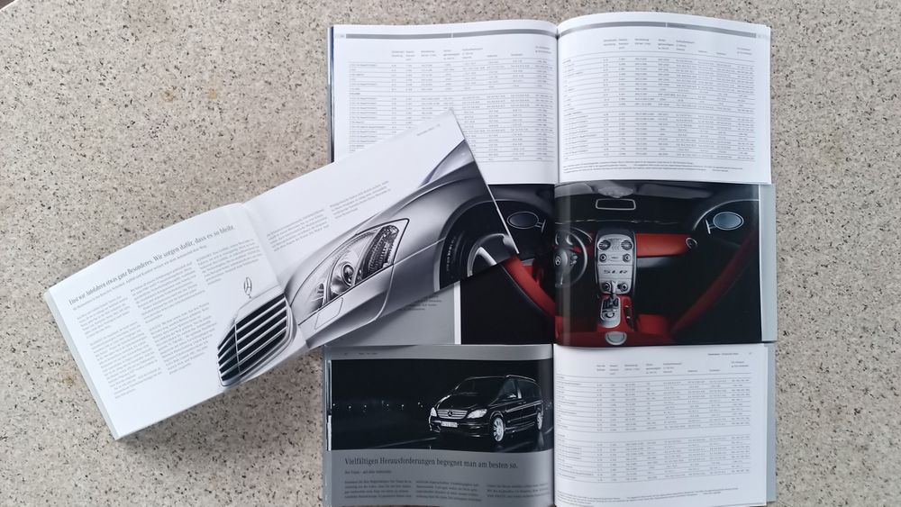 Mercedes Benz PERSONENWAGEN Program paleta modeli 2005 rok. Prospekty