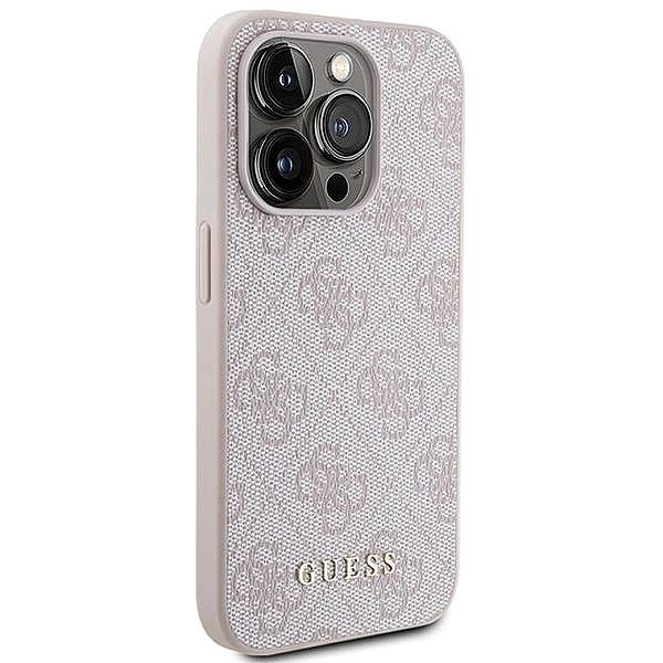 Etui Guess 4G Metal Gold Logo na iPhone 15 Pro - różowe