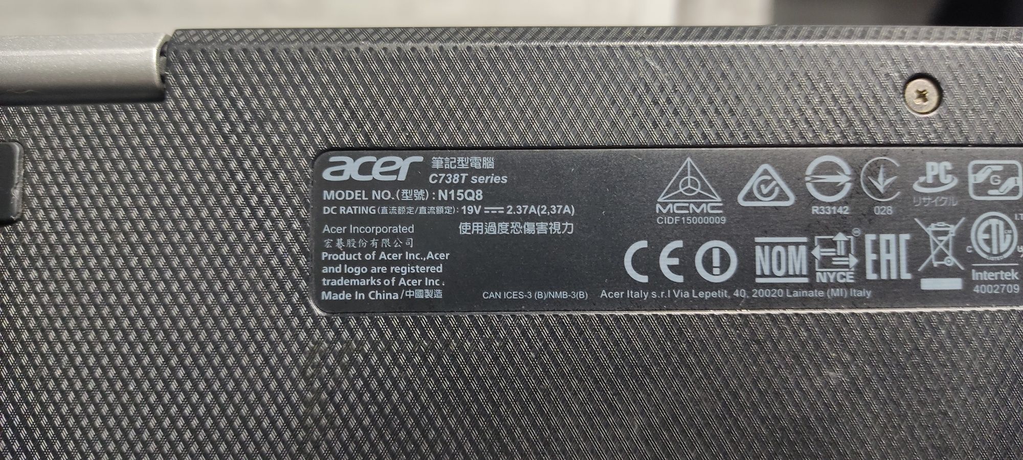 Acer Chromebook r 11 c738t c8ck