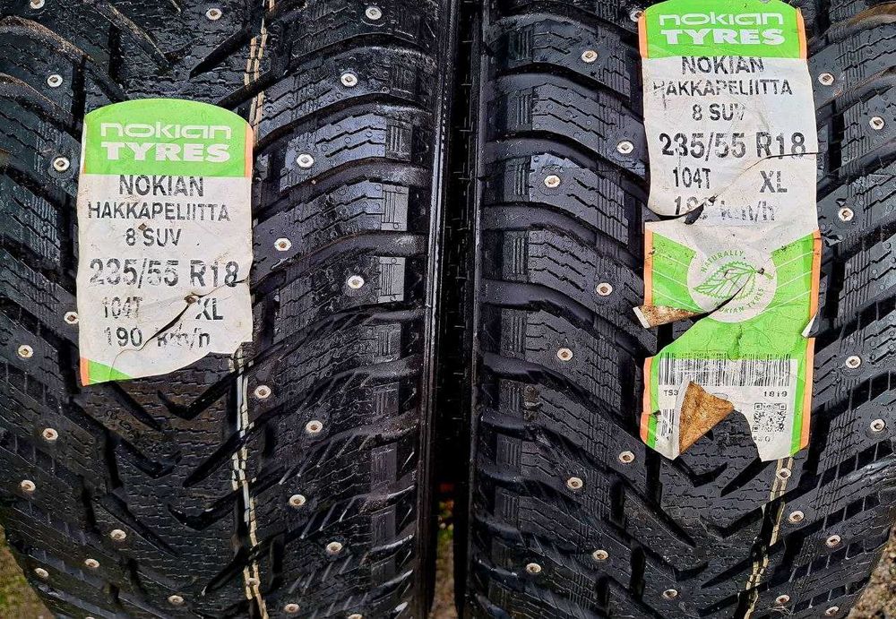 Нові Nokian 235/55 R18 2шт с шипами Hakkapeliitta 8 225/55 R18