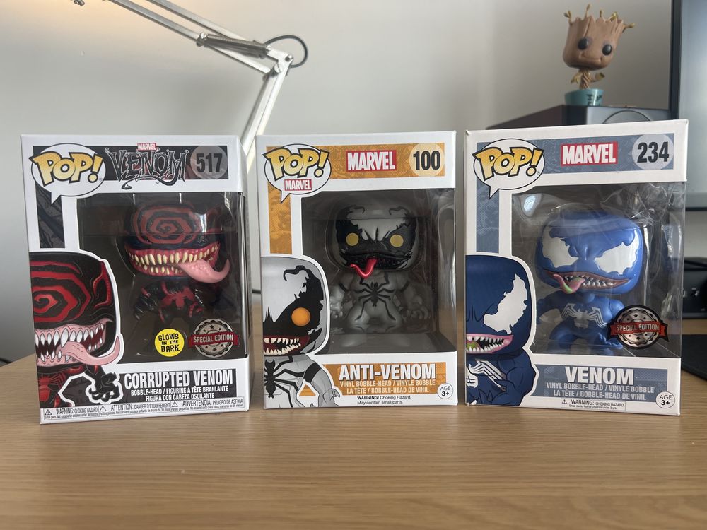 Corrupted Venom 517, Anti-Venom 100, Venim 234 - Funko Pop