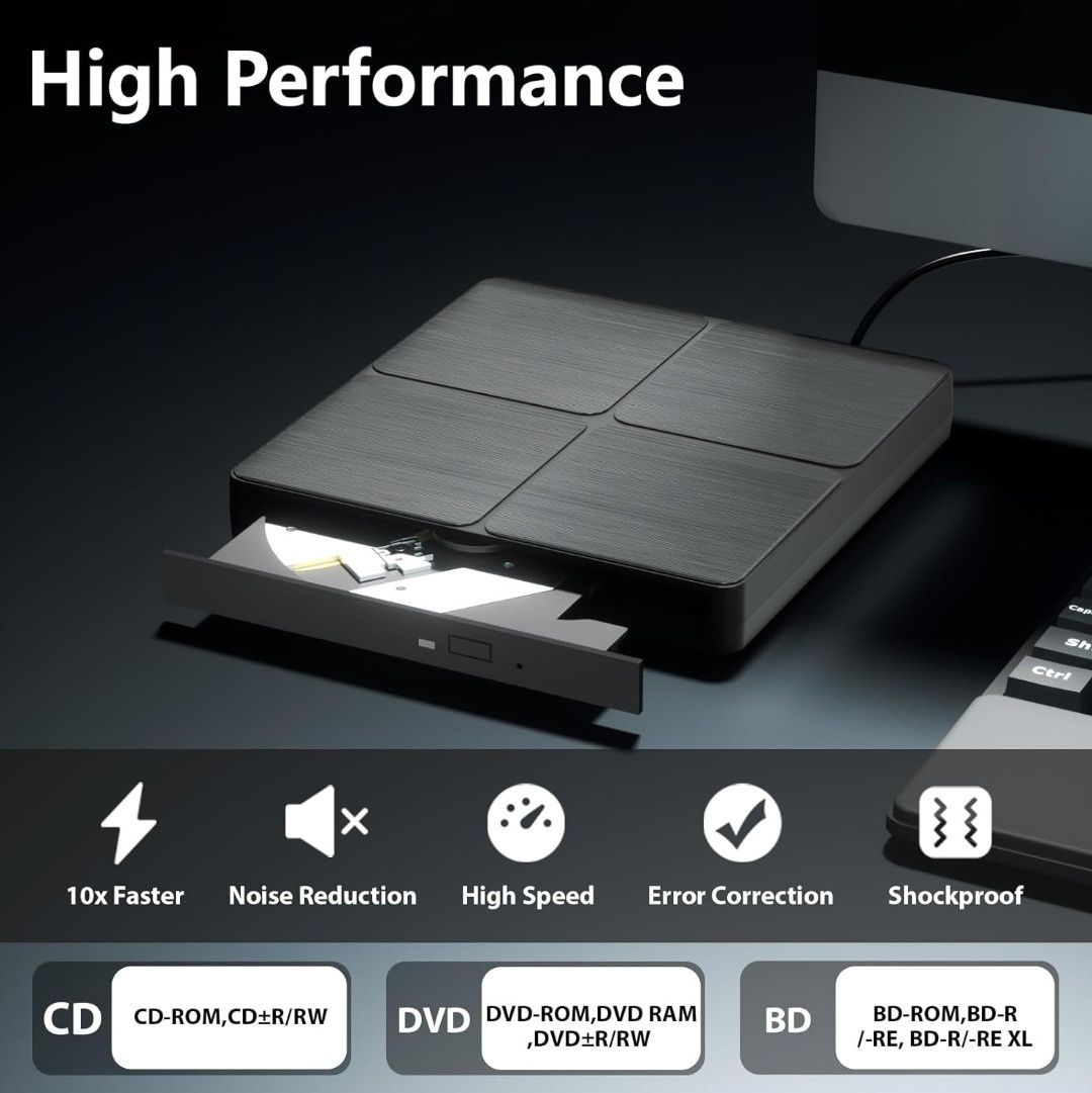 Napęd zewnętrzny Blu-ray CD DVD Yaeonku, USB 3.0