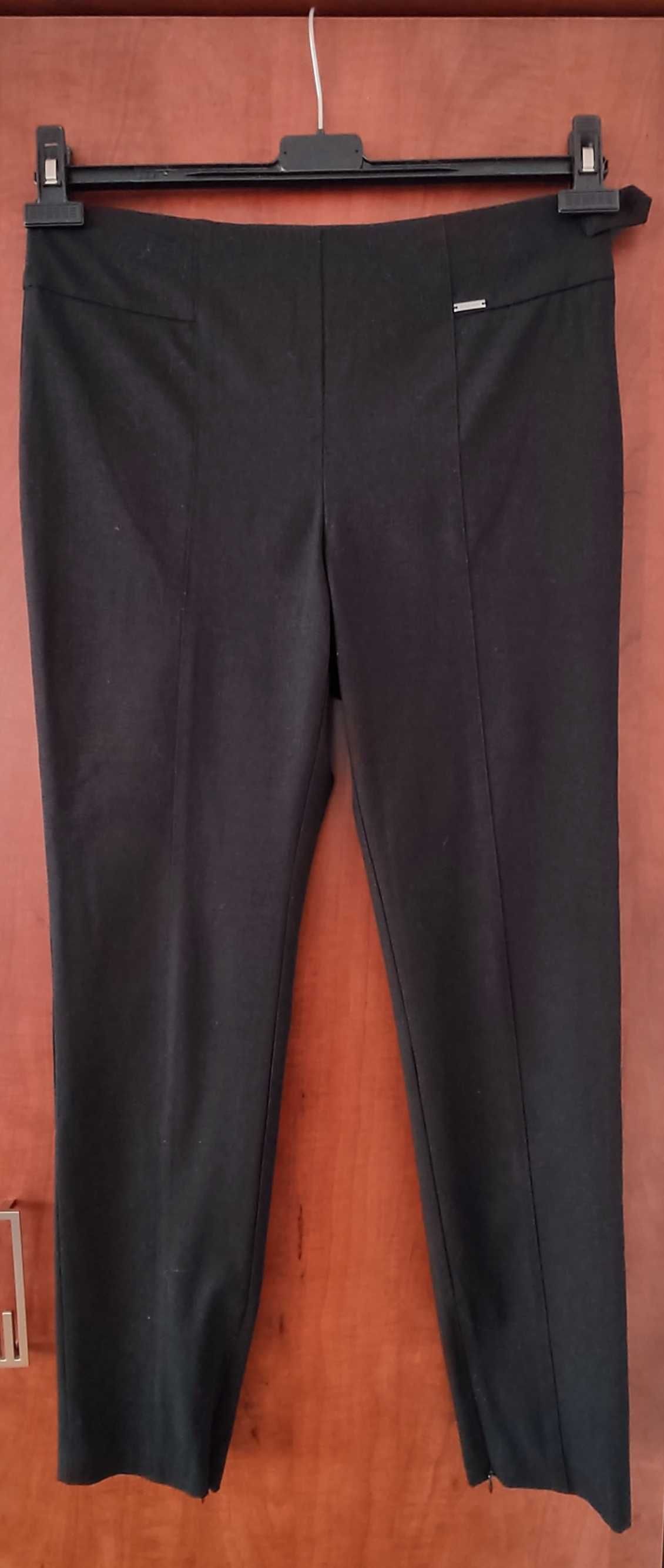 Czarne spodnie cygaretki, spodnie do kostek, Monnari rozmiar 38