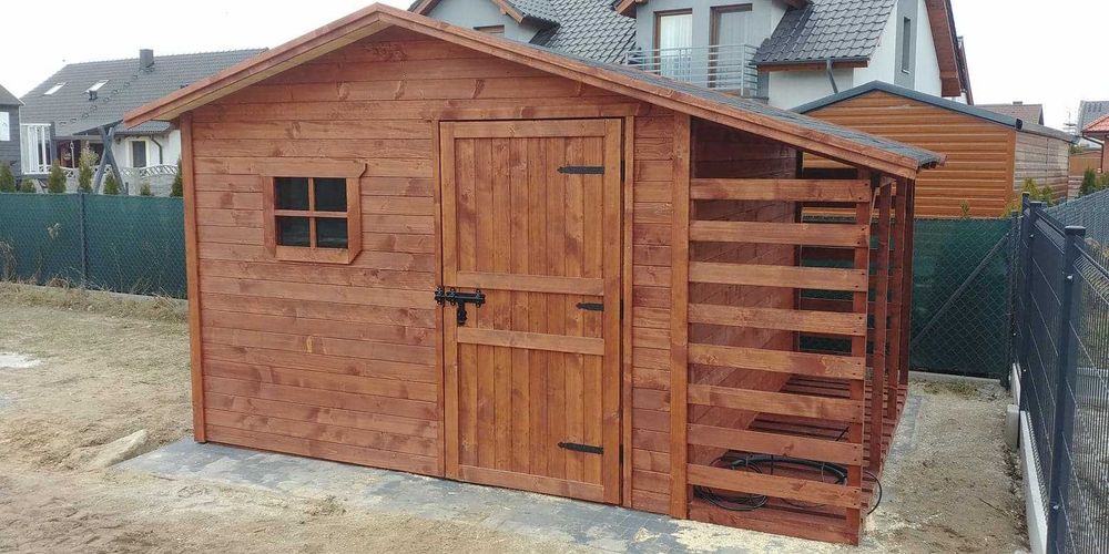 Domek ogrodowy, narzędziowy 3x3 z drewutnią 1m TRANSPORT CALY KRAJ