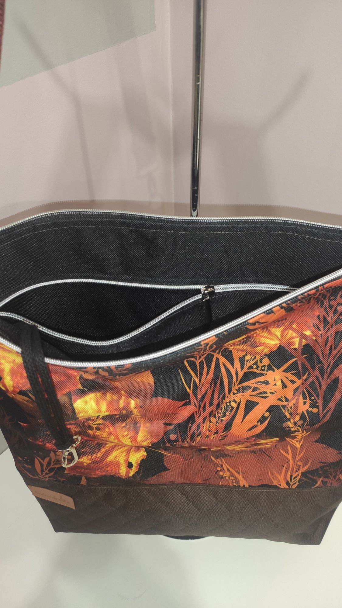 Jesienna torebka ogniste liście torba na ramię w jesienne liście