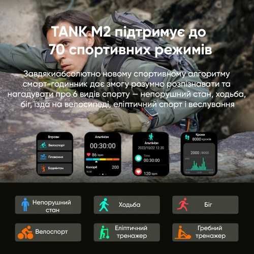 Смарт - годинник тактичний квадратний Kospet Tank M2 Умные часы Коспет