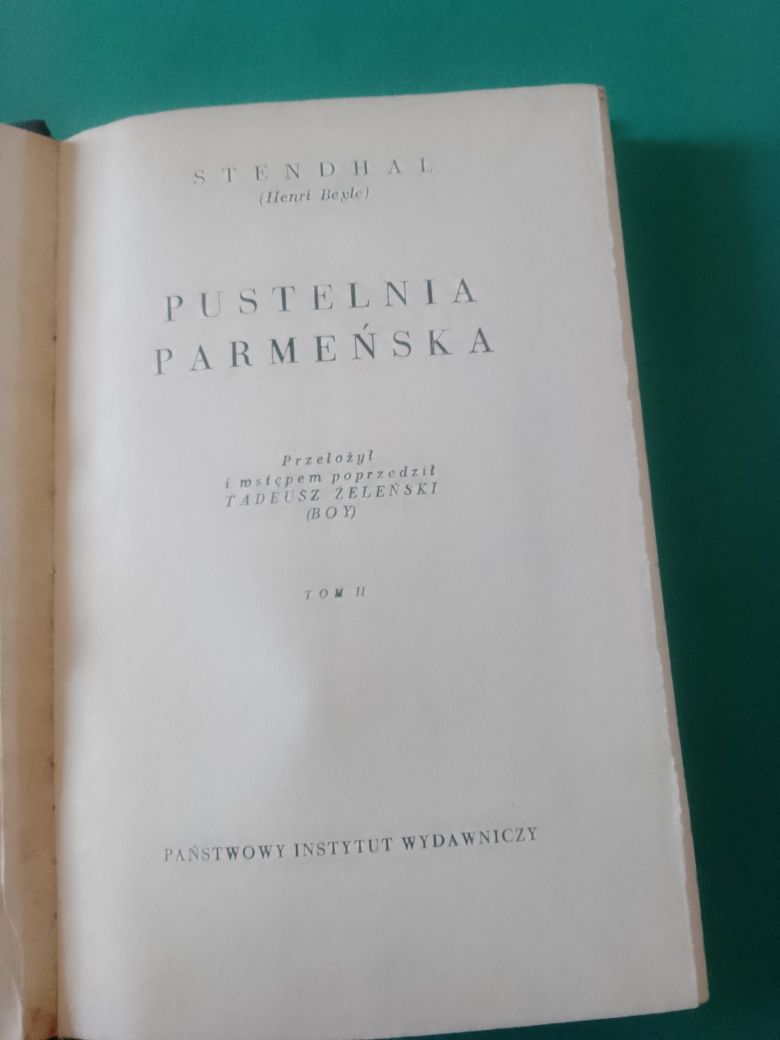 Pustelnia Parmeńska Stendhal t II 1960