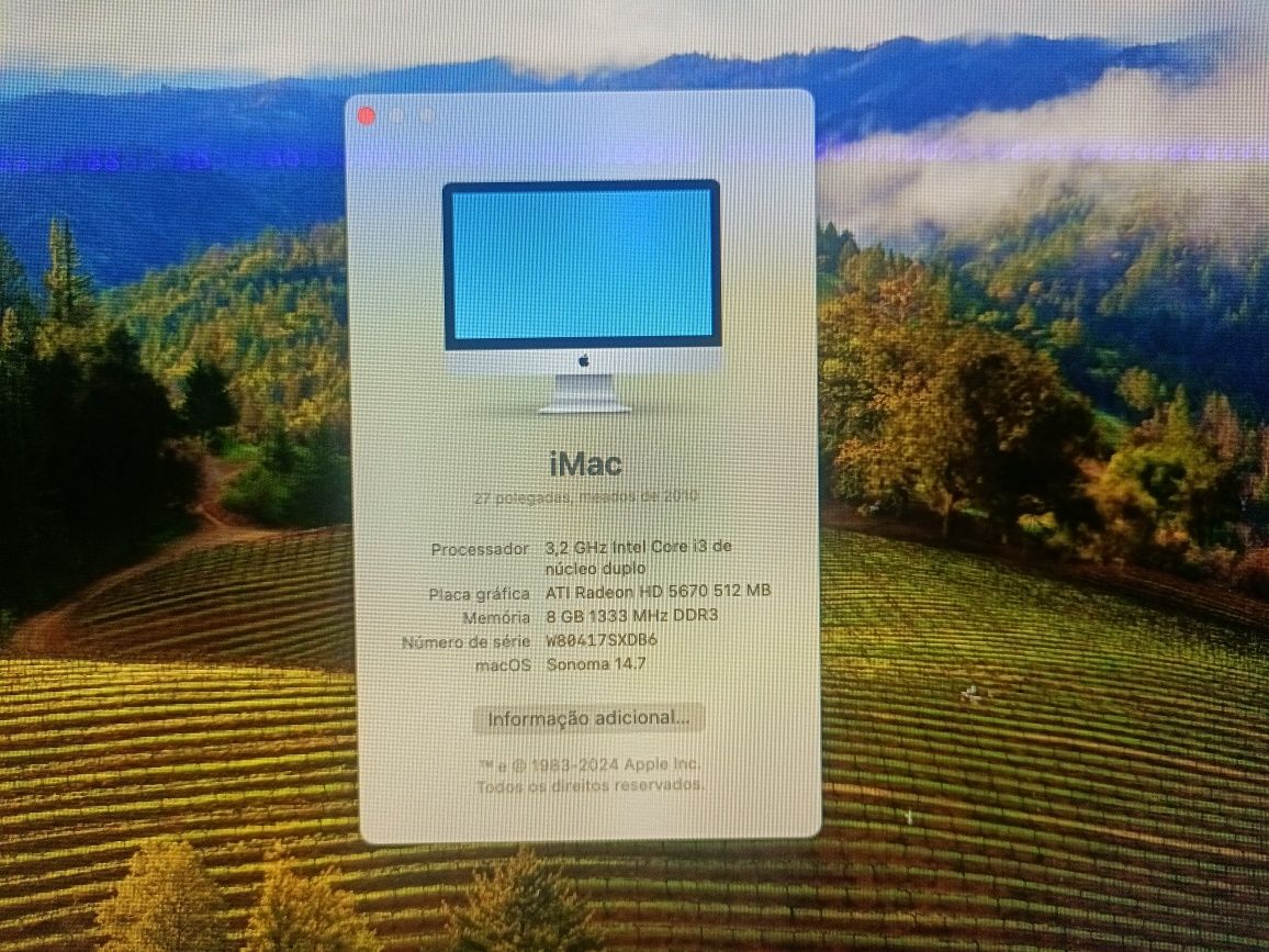 IMAC A1312 i3/8GB DDR3/RADEON HD 8670/2TB