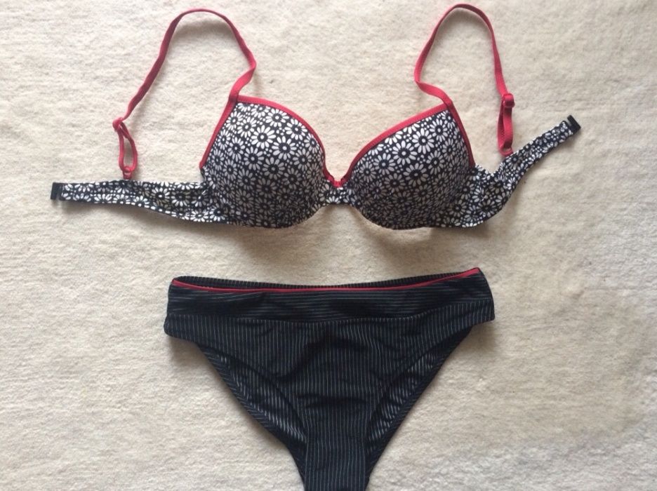 Strój 3 szt plażowy bikini 38 40 M L nie Calzedonia Triumph