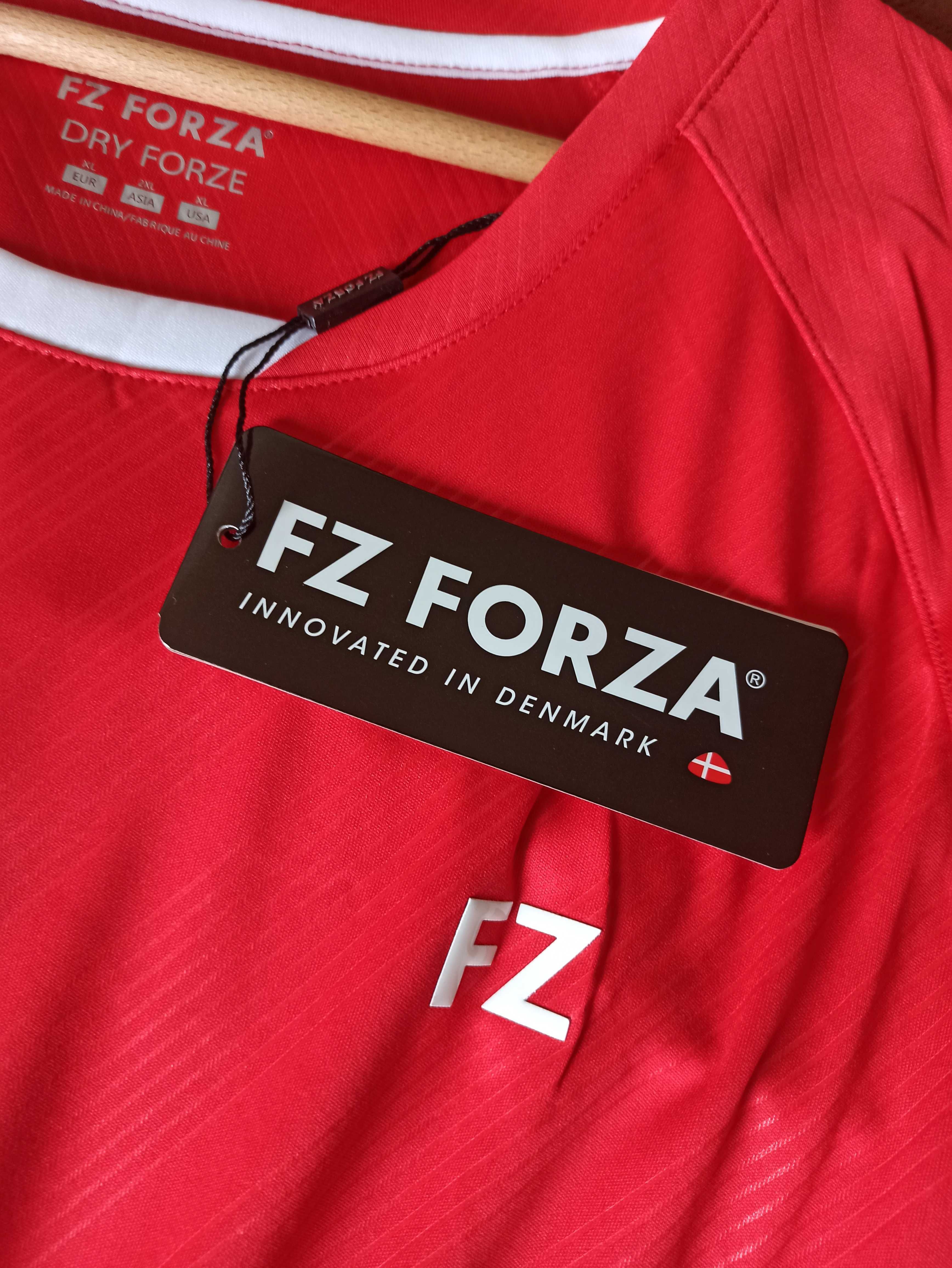 T-shirt męski XL sportowy czerwony FZ Forca piłkarski krótki rękaw