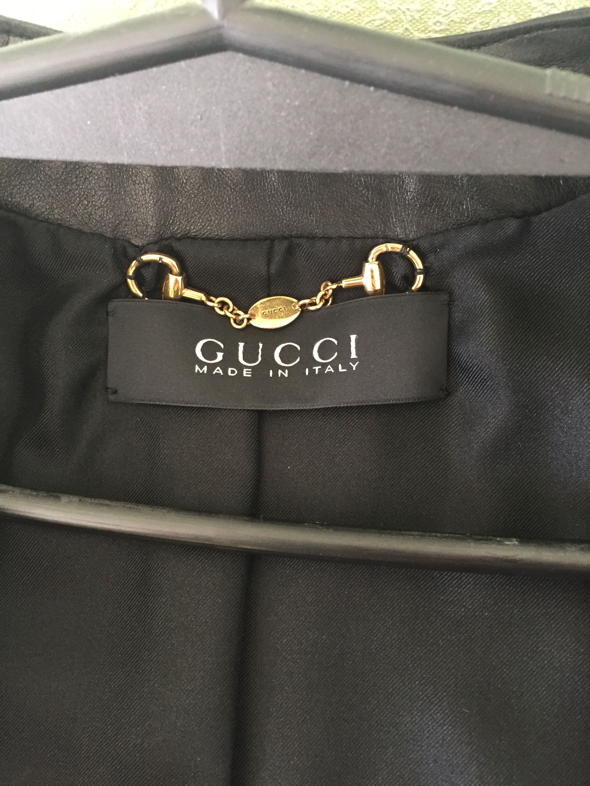 Новая куртка натуральная кожа бренда Gucci Italy оригинал