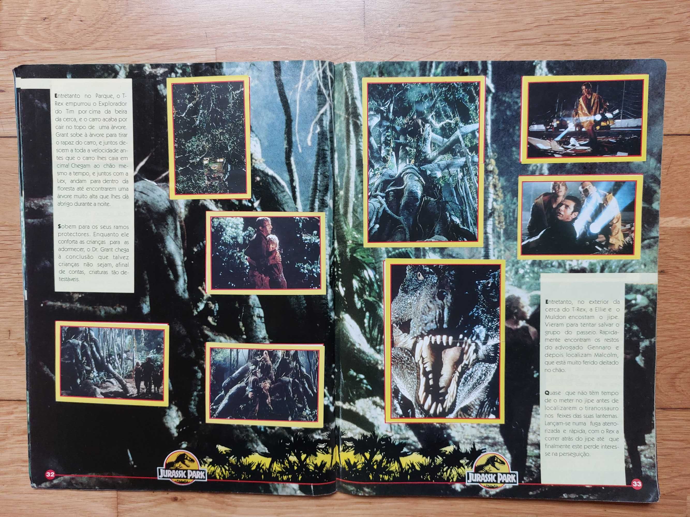 Caderneta de cromos "Jurassic Park" - Completa