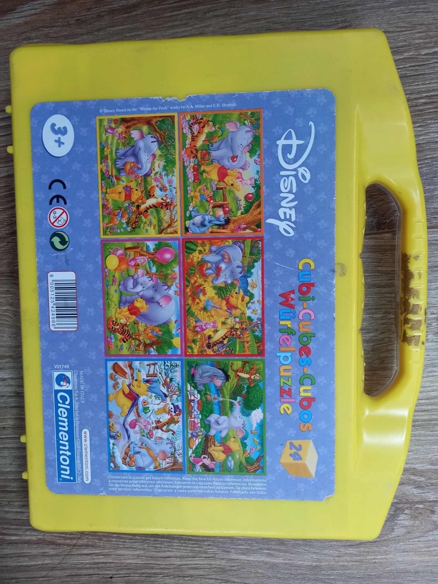 Puzzle klocki duże w walizce pudełku Kubuś Puchatek