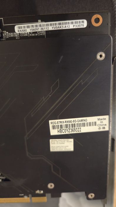 Відеокарта Asus Strix Rx580 8gb Gaming