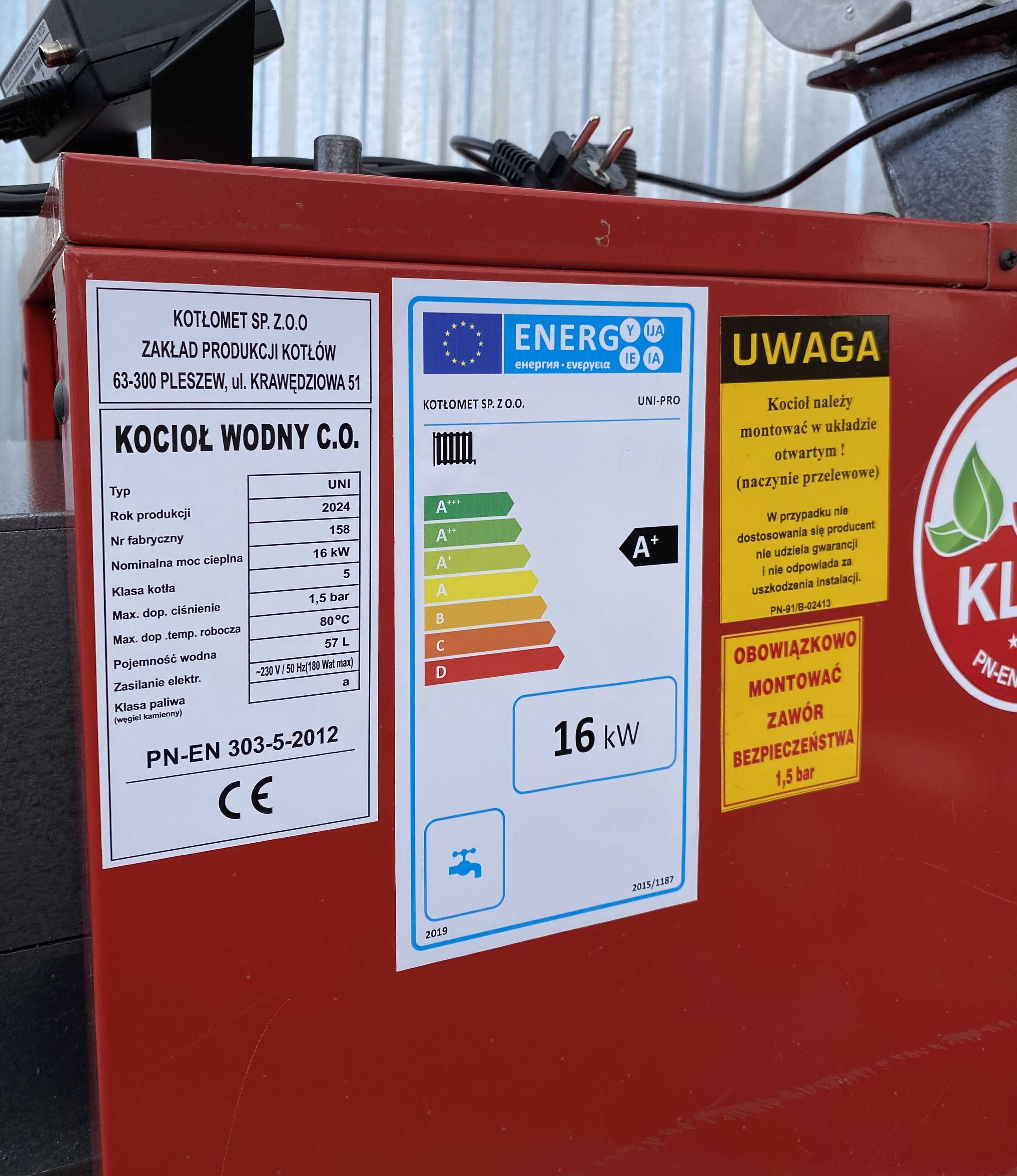 piec NA DREWNO kotły kocioł NA WĘGIEL 16kw do 120m2 DOSTAWA 0ZŁ