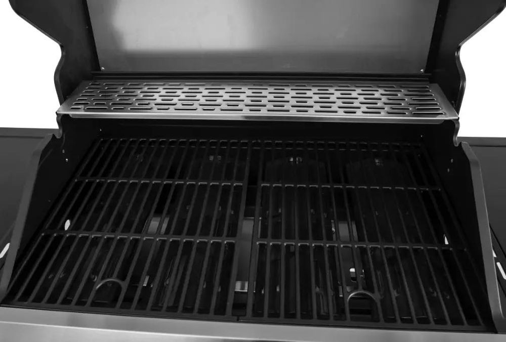 Газовий гриль  BBQ Hanseatic нержавійка 4 конфорки + плитка, чавун