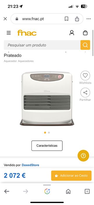 Aquecedor da marca Qlima o topo de gama da marca