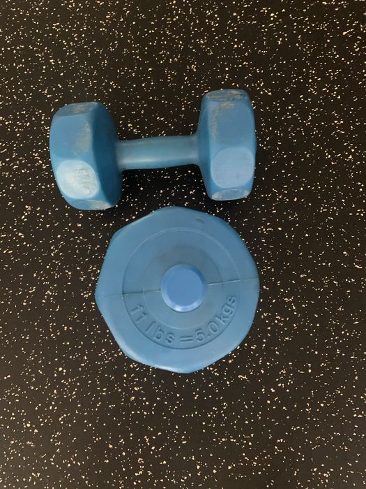 2 Pesos 5kg revestidos a plastico azul