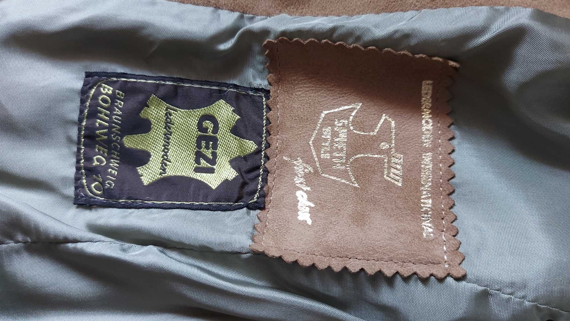 Lekka kurtka z naturalnego zamszu, rozmiar S