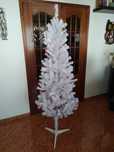 Árvore de natal branca 1, 85cm x 65cm casa quarto T3 carro apartamento
