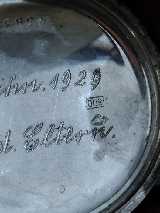 Stary zegarek  kieszonkowy 1929r srebro 800