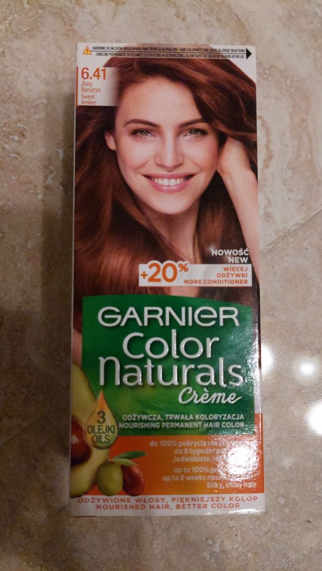 Garnier color naturals farba do włosów 6.41 złoty bursztyn