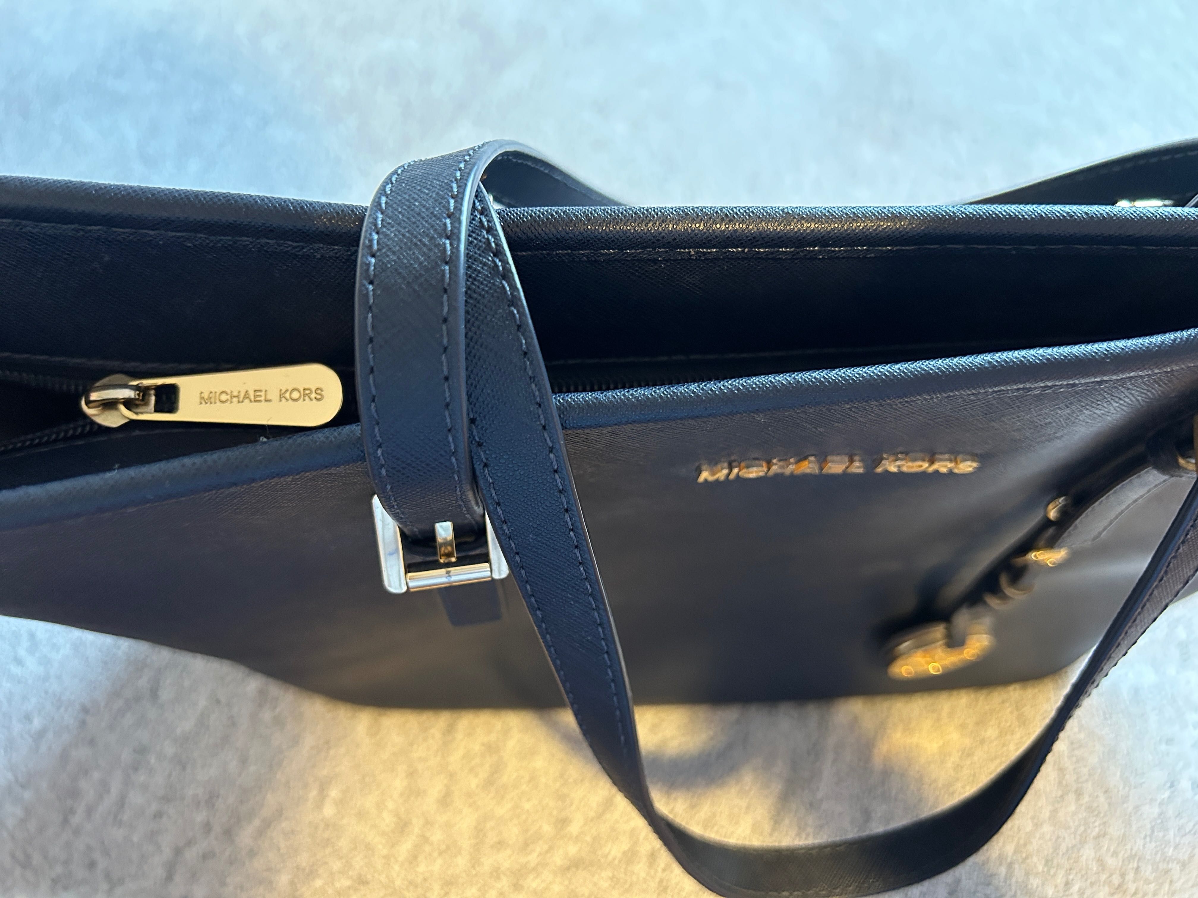 Torebka shopper Michael Kors granatowa