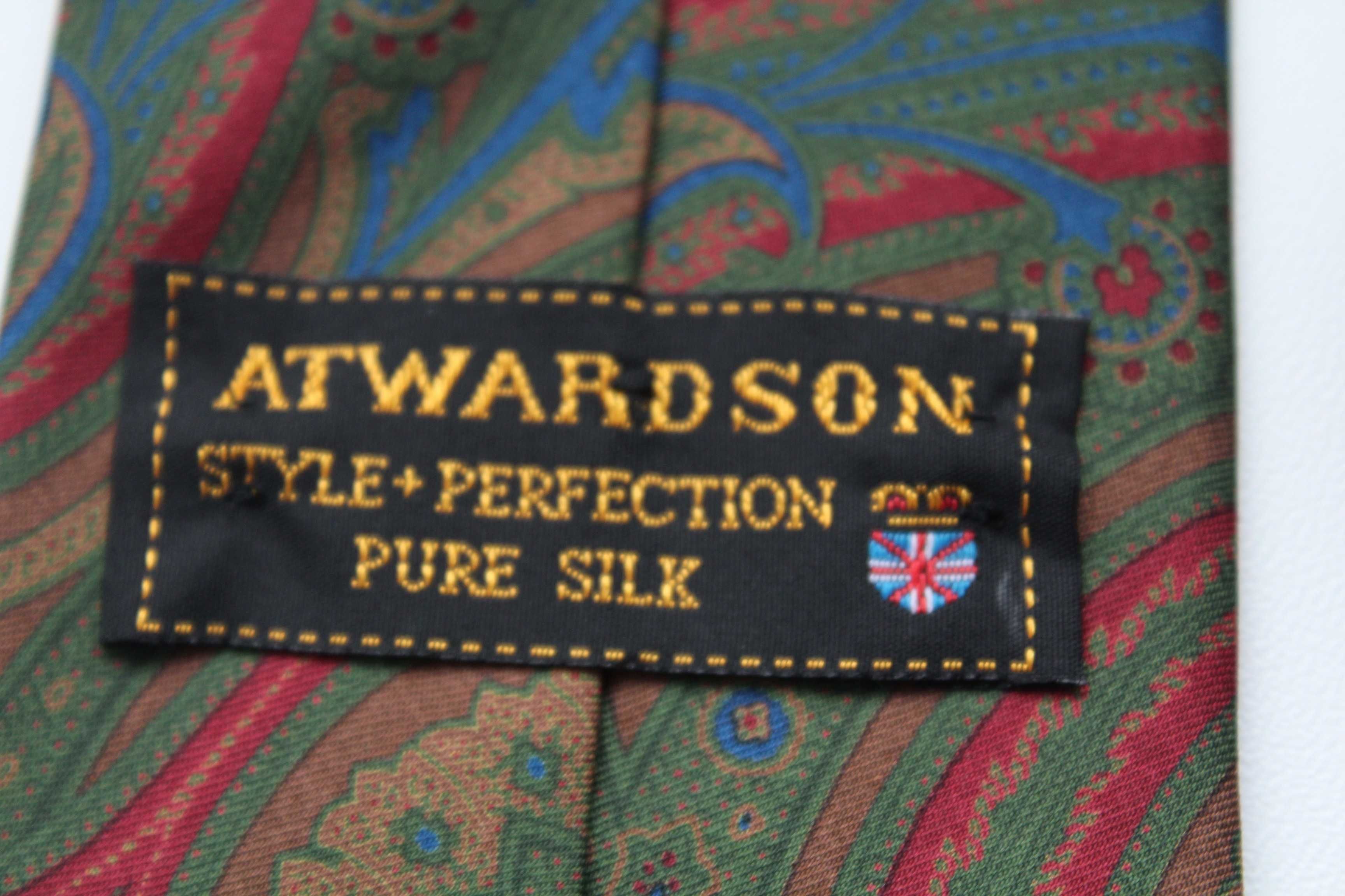 ATWARDSON SUPER KRAWAT 100% jedwab wzór paisley